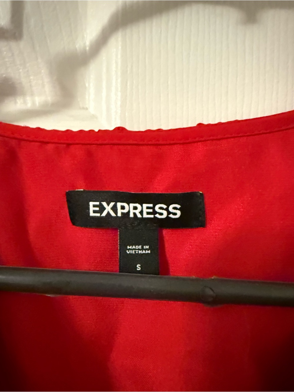 Express Vibrant Red Pleated Midi Dress - Picture 3 of 3